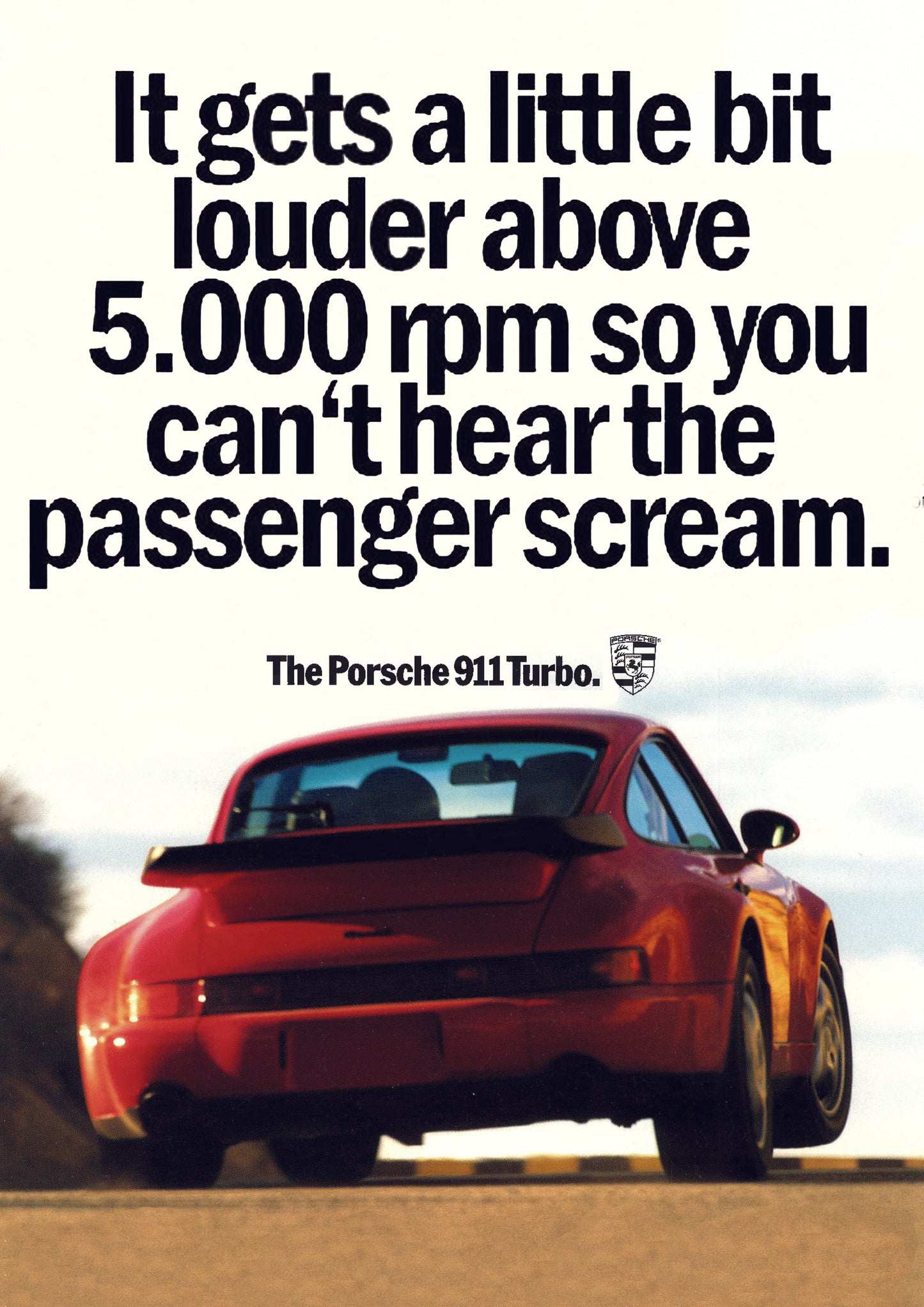 Poster alone  "Owning a Nissan or a Mitsubishi" Porsche 911