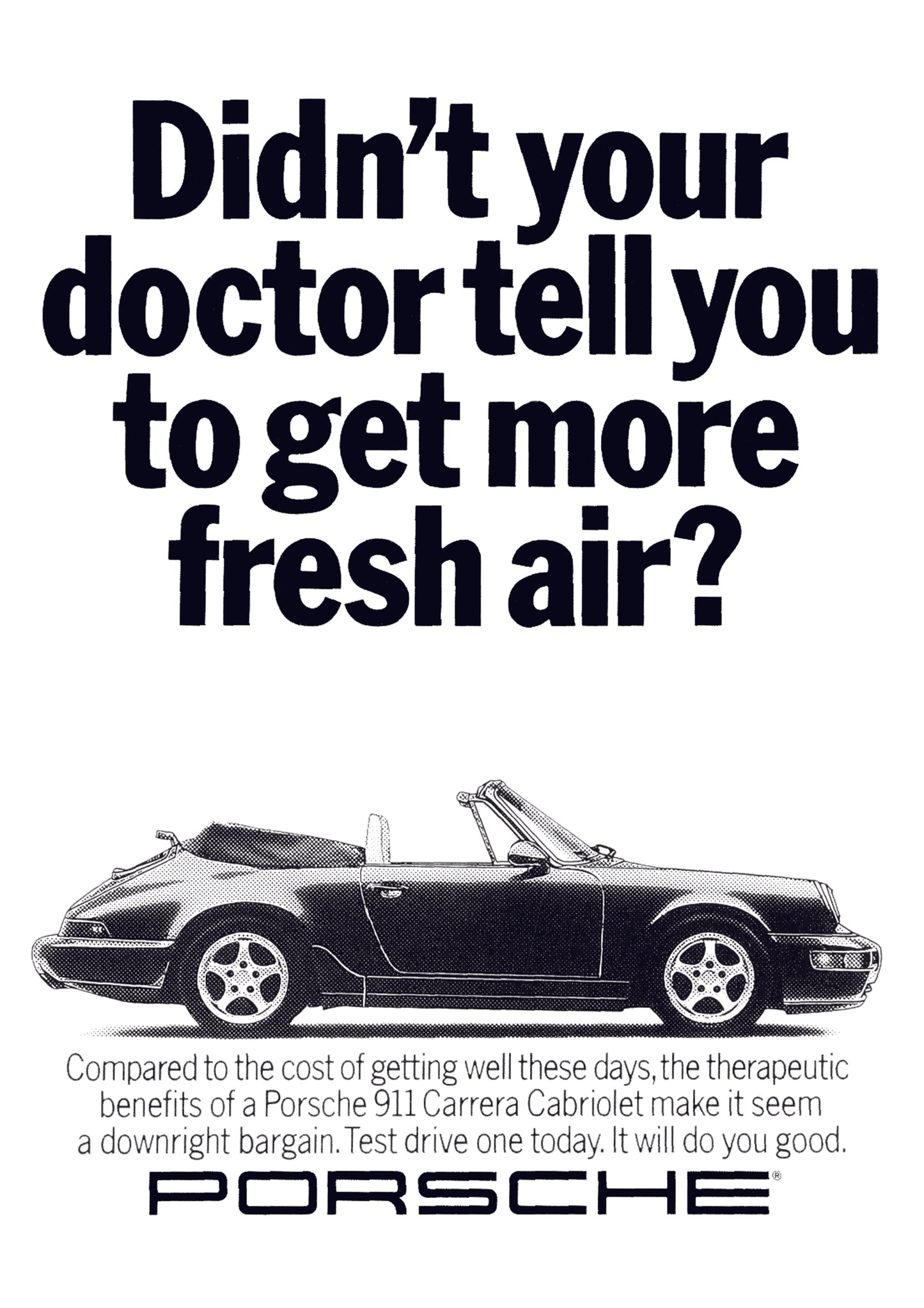 affiche seule poster "How beat the trafic home" porsche 911