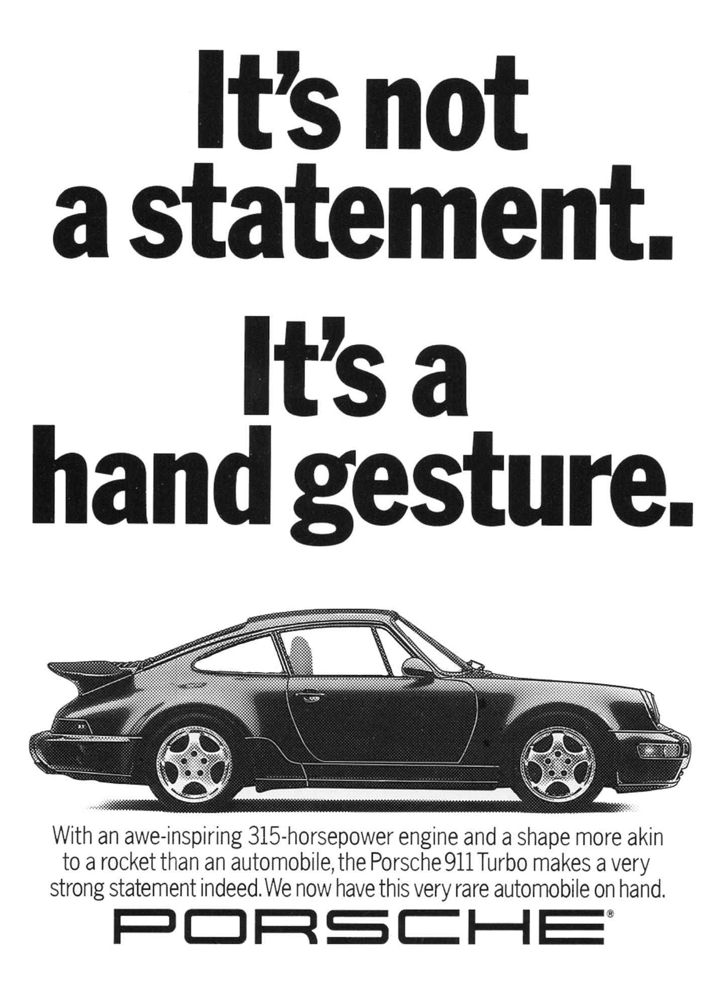 affiche seule poster "How beat the trafic home" porsche 911